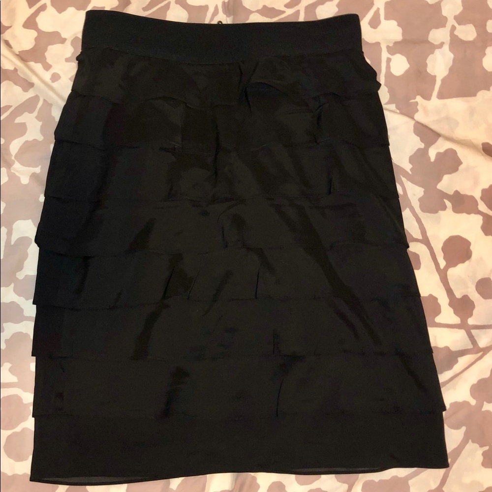 Alfani Black Ruffled midi Skirt Size 10